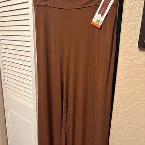 Three Dots Brown Wide Leg Pants